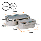 Jumbo 2-in-1 Stainless Steel Lunchbox