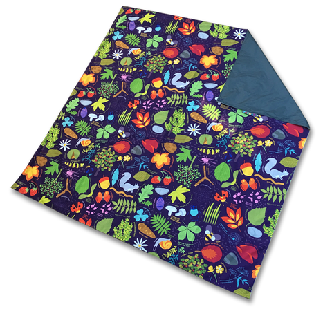 Pacmat Family Size Picnic Blanket: Nature Trail