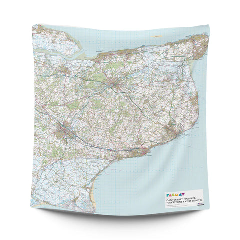Pacmat Family Waterproof Picnic Blanket - Canterbury, Margate, Folkestone and Kent